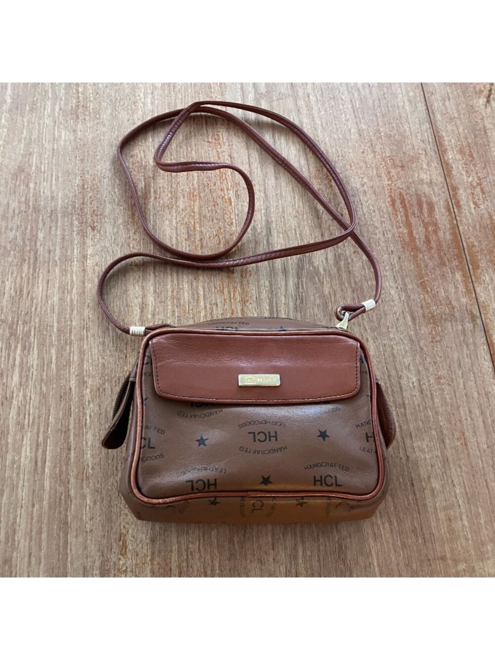 HCL Womens Vintage Y2K Handcrafted Leather Goods Germany Bag Small Brown AN EXC
